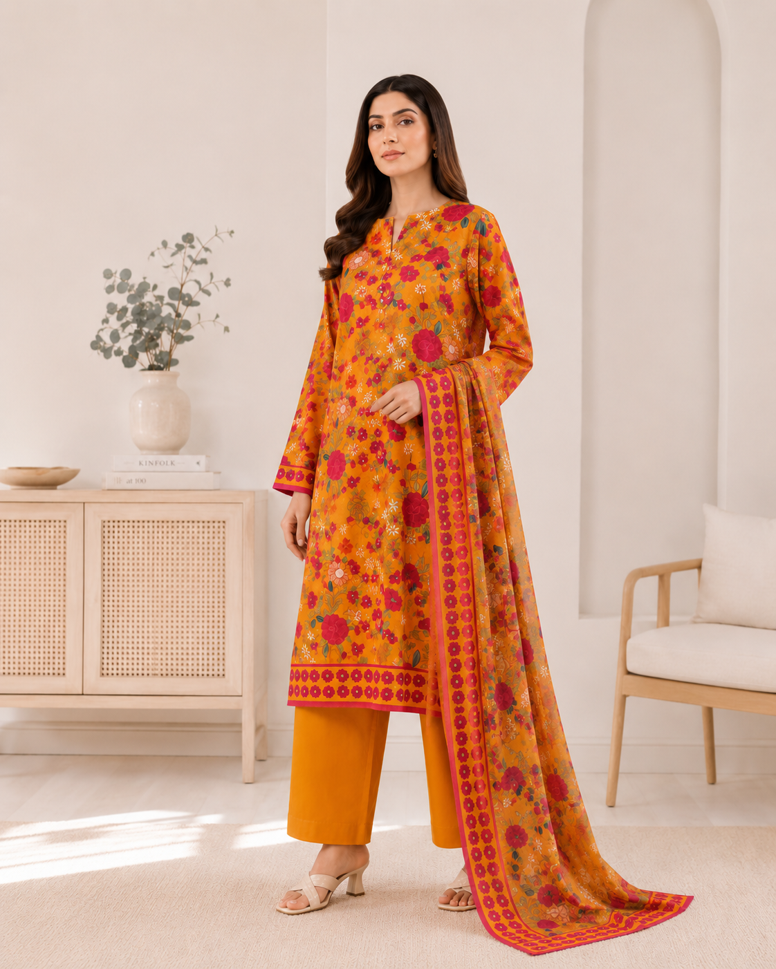 Sapphire Unstiched 3 Piece Lawn Suit