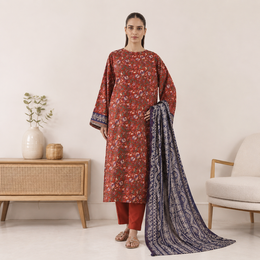 Sapphire Printed Lawn 3 Piece