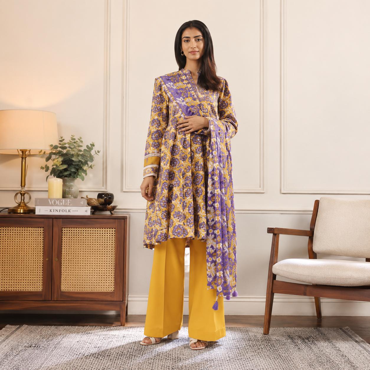 Sapphire Unstiched 3 Piece Printed Lawn
