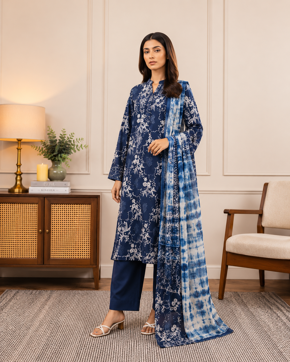 Saphhire Unstiched 3 Piece Printed Lawn