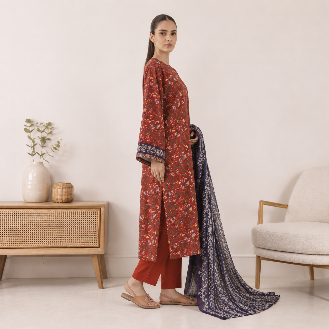 Sapphire Printed Lawn 3 Piece
