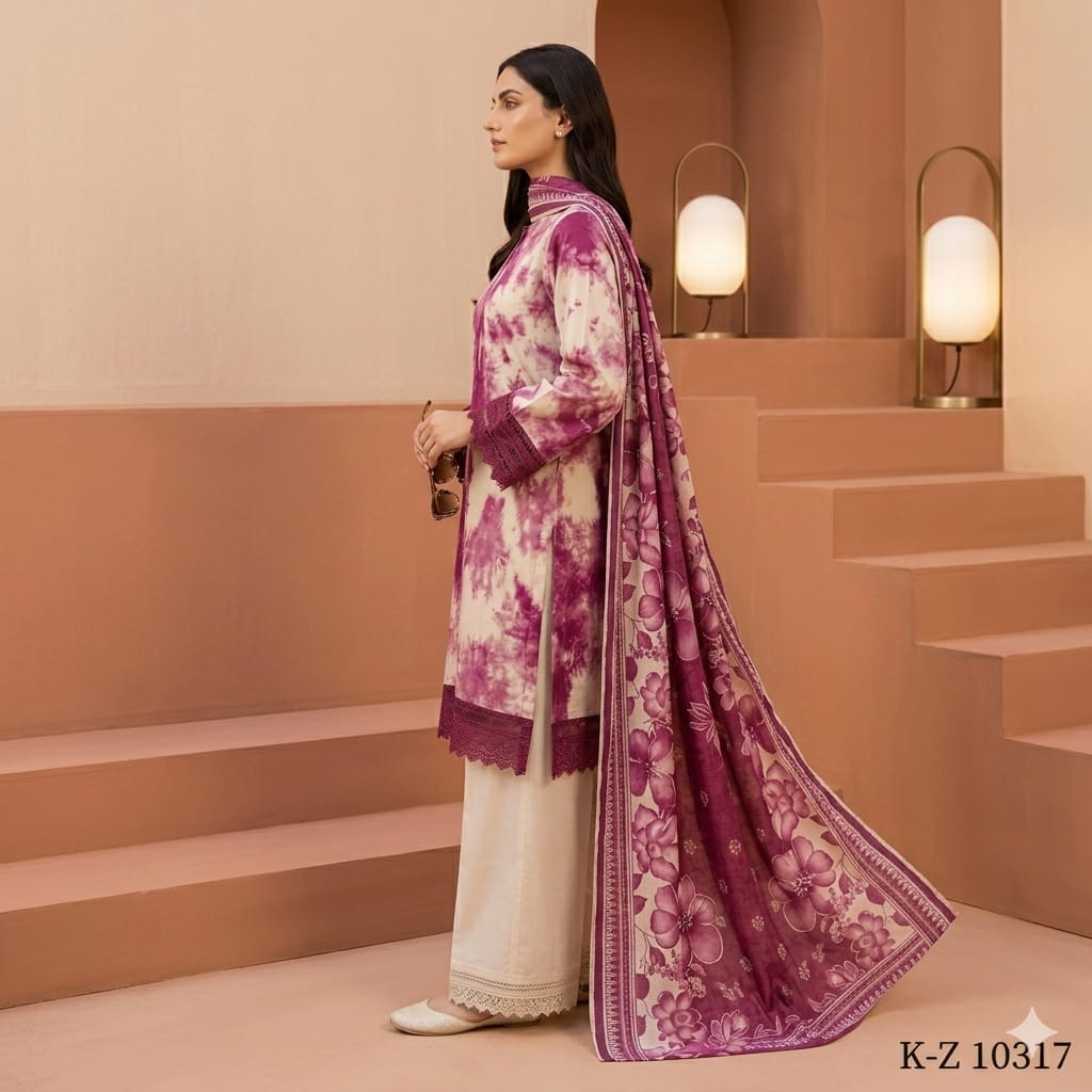 Keyseria Unstiched 3 Piece Lawn Suit