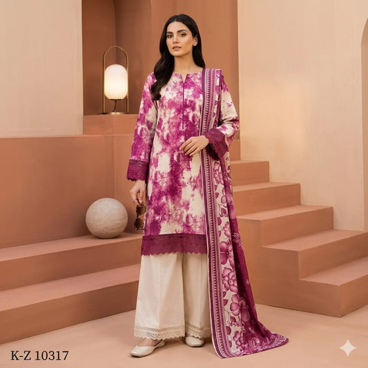 Keyseria Unstiched 3 Piece Lawn Suit