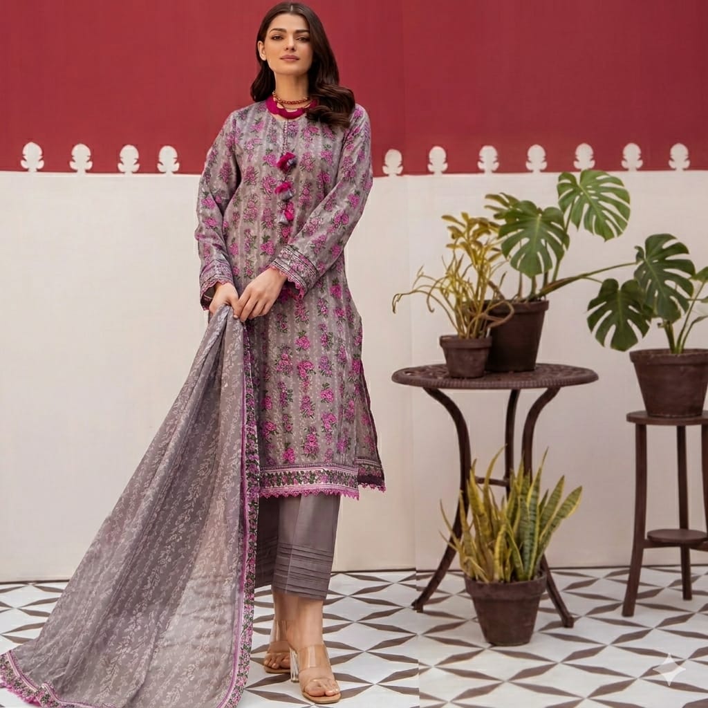 Khaadi Untiched 3 Piece Lawn Suit