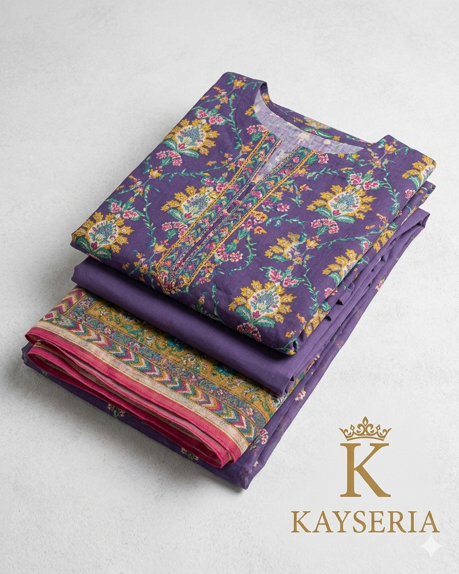 Keyseria 3 Piece Unstiched Lawn Suit