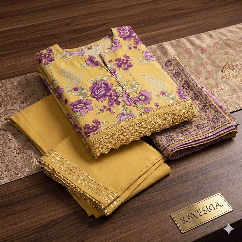 Keyesria Unstiched 3 Piece Lawn Suit