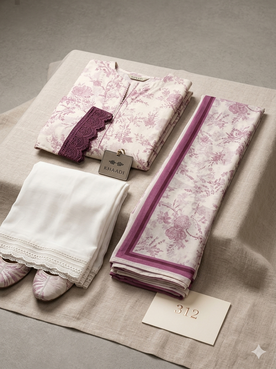 Khaadi Unstiched 3 Piece Lawn Suit